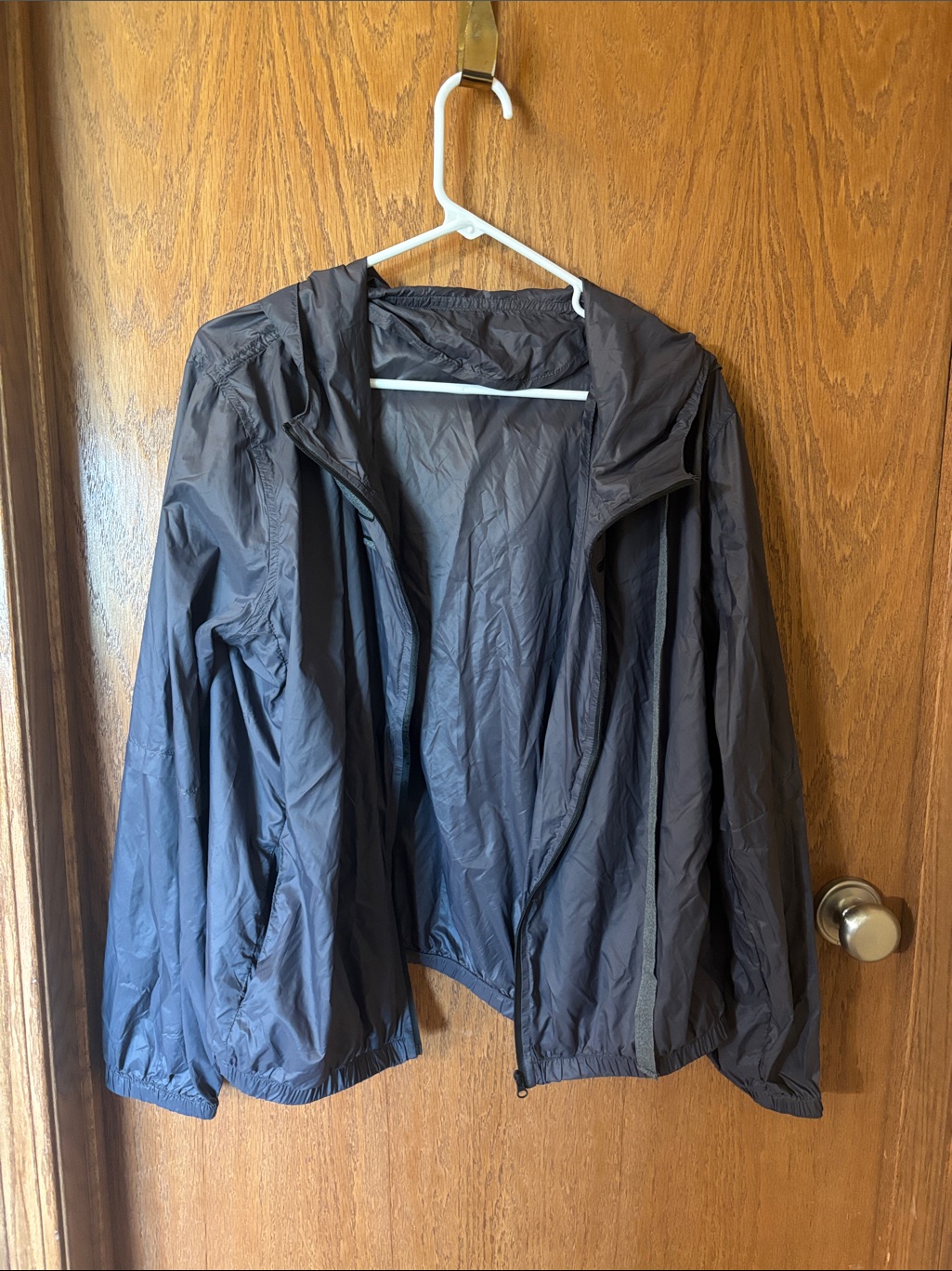 Zyia Active Men's Hooded Jacket In Charcoal Gray